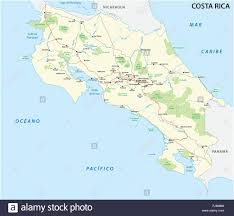 Costa rica is one of most highly valued tourist destinations in this planet. Costa Rica Strassen Und Nationalpark Karte Stock Vektorgrafik Alamy