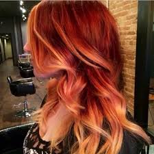 Love The Red To Orange Ombre Shades Of Red Hair Bold Hair Color Baliage Hair
