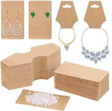 Use all year long to create easy gift packaging, at any time!. Amazon Com Earring Cards For Display Anezus 200 Pack Earring Packaging Holder Cards With Necklace Display Cards And 200 Earring Backs For Earrings Necklace Jewelry Display Kraft Color 3 5x2 Inches Arts Crafts