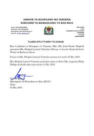 We did not find results for: Tanzaniaspokesperson On Twitter President Magufuli Appoints New Cabinet Minister For Constitutional And Legal Affairs