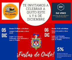 Considerar los juegos populares y tradicionales como un atractivo. Te Invitamos A Celebrar A Quito Este 5 Y Da Vinci Centro De Estudios Facebook