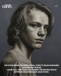 @malikmani_art has just taken first place at the 2025 Portrait Award with  his hyperreal pencil drawing “Mask”. It's the first time the top prize has  gone to the Northern Cape. Malik is from Upington and the youngest winner  yet. The Top 3 Winners were: Malik ...