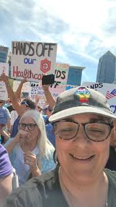 Thousands here in Tampa. “Hands Off!!” #RESIST