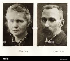 Marie Curie (1867-1934), French chemist and physicist of Polish origin.  Photograph by Henri Manuel, Paris. Pierre Curie (1859-1906), French  physicist. Photograph by Eug. Pirou, Paris. The Curie couple, along with A.  H.