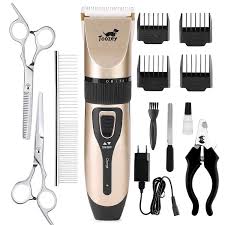 Horse clippers, pet clippers, hair clippers. Toozey Dog Clippers Professional For Thick Long Short Curly Hair Rechargeable Cordless Animal Hair Trimmer Silent Grooming Clipper Kit For All Pet Gold Ac Power Adapter For Uk Is Not Included Buy