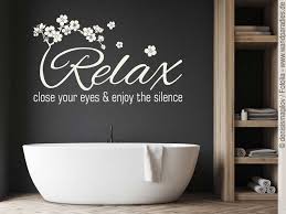 Konturgeschnittener Wandsticker Mit Spruch Furs Bad Wandtattoo Spruche Relax Wandtattoo