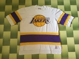 Browse through different shirt styles and colors. Vintage Nba Los Angeles Lakers T Shirt Basketball La Lakers Etsy Lakers T Shirt La Lakers Polo Tank Tops
