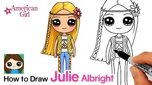 How To Draw Julie Easy American Girl Doll Cute Little Drawings Kawaii Drawings Cute Kawaii Girl
