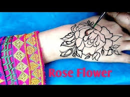 Tattoos Style Rose Flower Black Cone Mehndi Best Mehndi Design Video Simple Easy Cone Designs Mehndi Designs For Hands Mehndi Designs Simple Mehndi Designs
