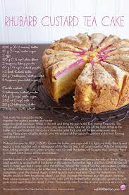 Rhubarb Custard Cake Eat Little Bird Recipe Rhubarb And Custard Tea Cakes Tea Cakes Recipes