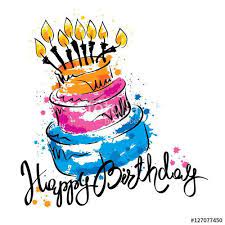 Birthday Quotes Vector Cake Ans Happy Birthday Handwritten Vector Calligraphy With Abstra Immagini Di Compleanno Auguri Di Buon Compleanno Buon Compleanno