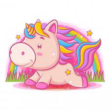 Little Cute Unicorn Playing At The Park Cute Unicorn Baby Unicorn Baby Pigs