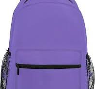 Mochila de color morado claro para niño y niña, mochila escolar para mujer,  color morado claro, Púrpura claro, Mochilas Daypack
