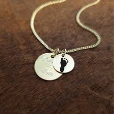 Real gold (not plated) karat: Initial Disc Necklace Letter Necklace Solid 9k Gold