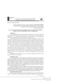 Formation of civic consciousness is determined by life situations and experiences. Pdf Civic Consciousness Development Of Youth In The Context Of Educational Reforms The Us Experience