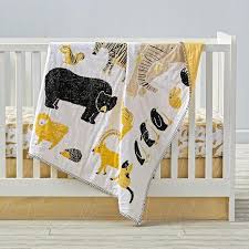 This set will create a stylish and fun room that your little one is sure to enjoy. Black And Yellow Animal Print Crib Bedding And Quilt