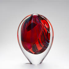 This is a great way to display. Glass Art Ornaments Pink Pardiso Small Tall Stoneform Peter Layton