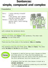 Grade 7 Grammar Lesson 12 Sentences Simple Compound And Complex Grammar Lessons Learn English Teaching English Grammar