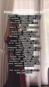 Fokus Memperbaiki Diri Mencintai Diri Sendiri Motivasi Belajar Kutipan Motivasi