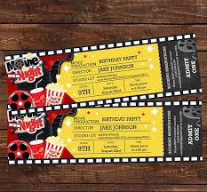 Movie Ticket Birthday Invitation Movie Party Invitation Etsy In 2020 Movie Ticket Birthday Invitations Ticket Invitation Birthday Movie Ticket Invitations
