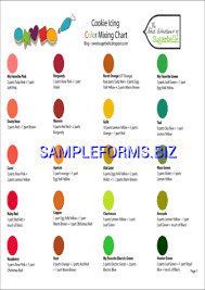 Food Coloring Chart Templates Samples Forms