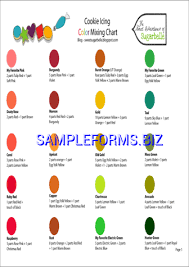 food coloring chart templates samples forms