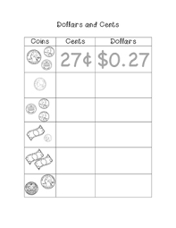 Dollars And Cents Anchor Chart And Differentiated Worksheets
