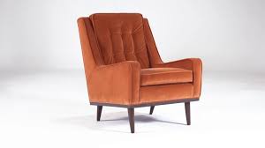 If you're looking to add a style statement to your dining space the serena rust velvet dining chair is perfect. Scott Armchair Burnt Orange Cotton Velvet Made Com