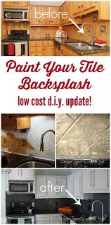Is it safe to tile over freshly painted drywall ? How To Paint A Tile Backsplash My Budget Solution Designer Trapped Diy Kitchen Updated Kitchen Home Kitchens