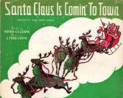 Santa Claus Is Coming to Town song by Gene Autry album cover