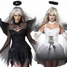Bff Black And White Angel Costume Pin On Sexy Devil Halloween Costumes