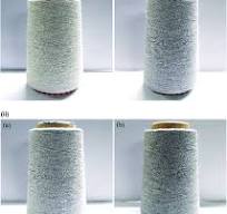 i) Winding packages of 30 Ne ring-spun yarn produced from ...
