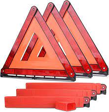 Amazon Com Lenmumu Safety Triangle Kit Road Emergency Warning Reflector Roadside Reflective Early Warning Sign Foldable Car Emergency Kit Reflectors Kit Cars