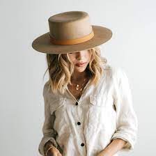 Dahlia Boater Tan Outfits With Hats Boater Hat Tan Woman