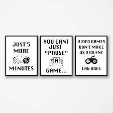 Video Game Decor Video Game Wall Art Downloadable Man Cave Etsy In 2021 Video Game Wall Art Gaming Wall Art Gamer Quotes