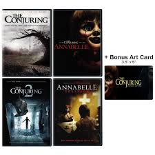 Creation (2017) from player 2 below. Amazon Com The Conjuring Annabelle Horror Series 4 Movie Dvd Collection The Conjuring 1 2 Annabelle Annabelle Creation Bonus Art Card Vera Farmiga Patrick Wilson Annabelle Wallis Ward
