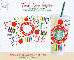 Download Teach Love Inspire Starbucks Svg School Svg Full Wrap For Etsy In 2021 Starbucks Svg Cold Cup Teach Love Inspire
