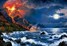 And occasionally, an ocean voyage turns terribly tragic. Erupting Volcano Oil Painting Natural Disasters Wallpapers And Images Desktop Nexus Groups Cross Paintings Cross Stitch Sea Sunset Pictures