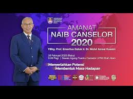 Ptj pejabat timbalan naib canselor (pembangunan). Amanat Naib Canselor 2020 Youtube