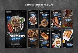 Menu Restaurante Fotos Y Vectores Gratis Skewers Grill Instagram Story Template Food Menu Template