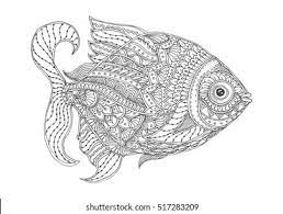 Fish pattern printable coloring pages are a fun way for kids of all ages to develop creativity, focus, motor skills and color recognition. Handdrawn Fantasy Fish Ethnic Doodle Pattern Stock Vector Royalty Free 517283209