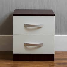 Walnut and white gloss bedroom furniture. Furniture Hulio Drawer Chest 3 Drawers High Gloss Storage Bedroom Furniture White Walnut Home Furniture Diy