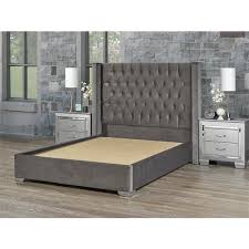 Shop king storage beds from ashley furniture homestore. 5 Brother S Upholstery Kona King Platform Bed Grey Velvet Cm 00019 Rona