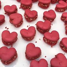 Red Macaron Heart Shaped Baking Aesthetic Food Aesthetic Food Cute Food