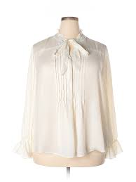 Details About Nanette Nanette Lepore Women Ivory Long Sleeve Blouse 1 X Plus