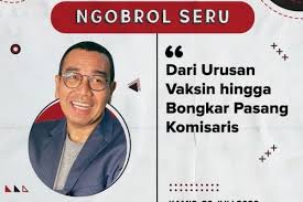 Akademisi menilai banyaknya relawan yang diangkat sebagai komisaris bumn merupakan politik balas budi dari jokowi. Wansus Arya Sinulingga Stafsus Yang Blak Blakan Soal Komisaris Bumn