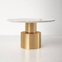 Round wooden coffee table with glass top and matching stools for comfortable seating. Modern Contemporary 30 Inch Round Coffee Table Allmodern