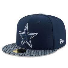 Men S Dallas Cowboys New Era Navy 2017 Sideline Official 59fifty Fitted Hat Dallas Cowboys Hats Fitted Hats Dallas Cowboys