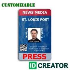 Add text, logos, graphics, photos, and 1d barcodes to your badge design. Front Of Press Pass Id Card Template Id Badge Maker Card Template