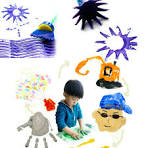 HOMSFOU 6 Pcs DIY Painting Sponge Seal Fun Graffiti Tool For